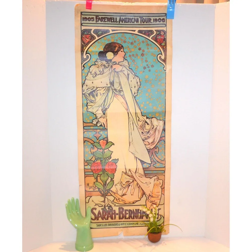 Vintage Poster 1905 Art Nouveau Repro 1960s Actress and More